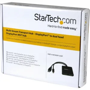 Startech MSTMDP122DP 2-port Mini Displayport To Displayport Multi-moni