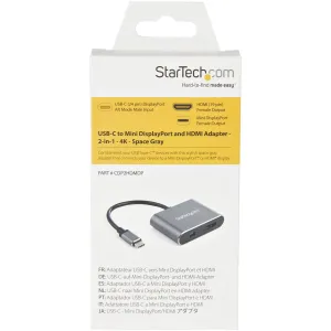 Startech CDP2HDMDP Ac  Usb-c Multiport Video Adapter 4k 60hz Usb-c To 