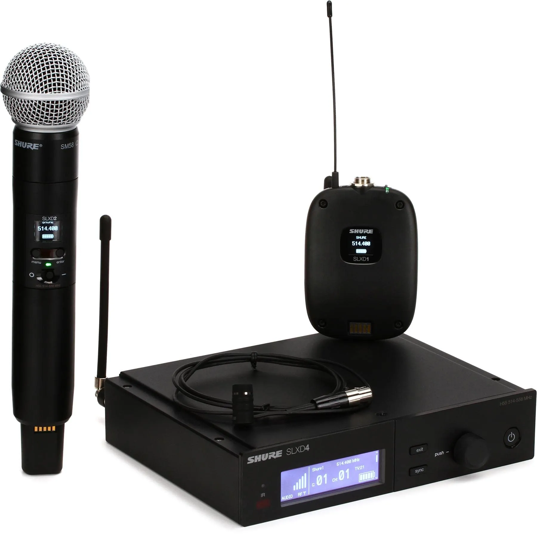 Shure SLXD124/85-H55 Combo System With Slxd1 Bodypa