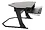 SD80B | 3m Black Corner Standing Desk with Gel Wrist Rest