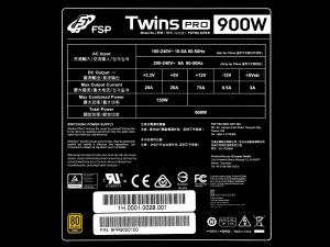 Fsp TWINS PRO 900W Fsp 900w Atx Redundant Power Supply - 80+ Gold Cert