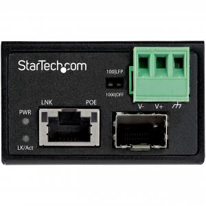 Used Startech IMC1GSFP30W Ac  Poe+ Industrial Fiber To Ethernet Media 