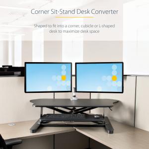 Startech ARMSTSCORNR Corner Stand Desk Convert Taa