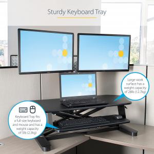 Startech ARMSTSCORNR Corner Stand Desk Convert Taa