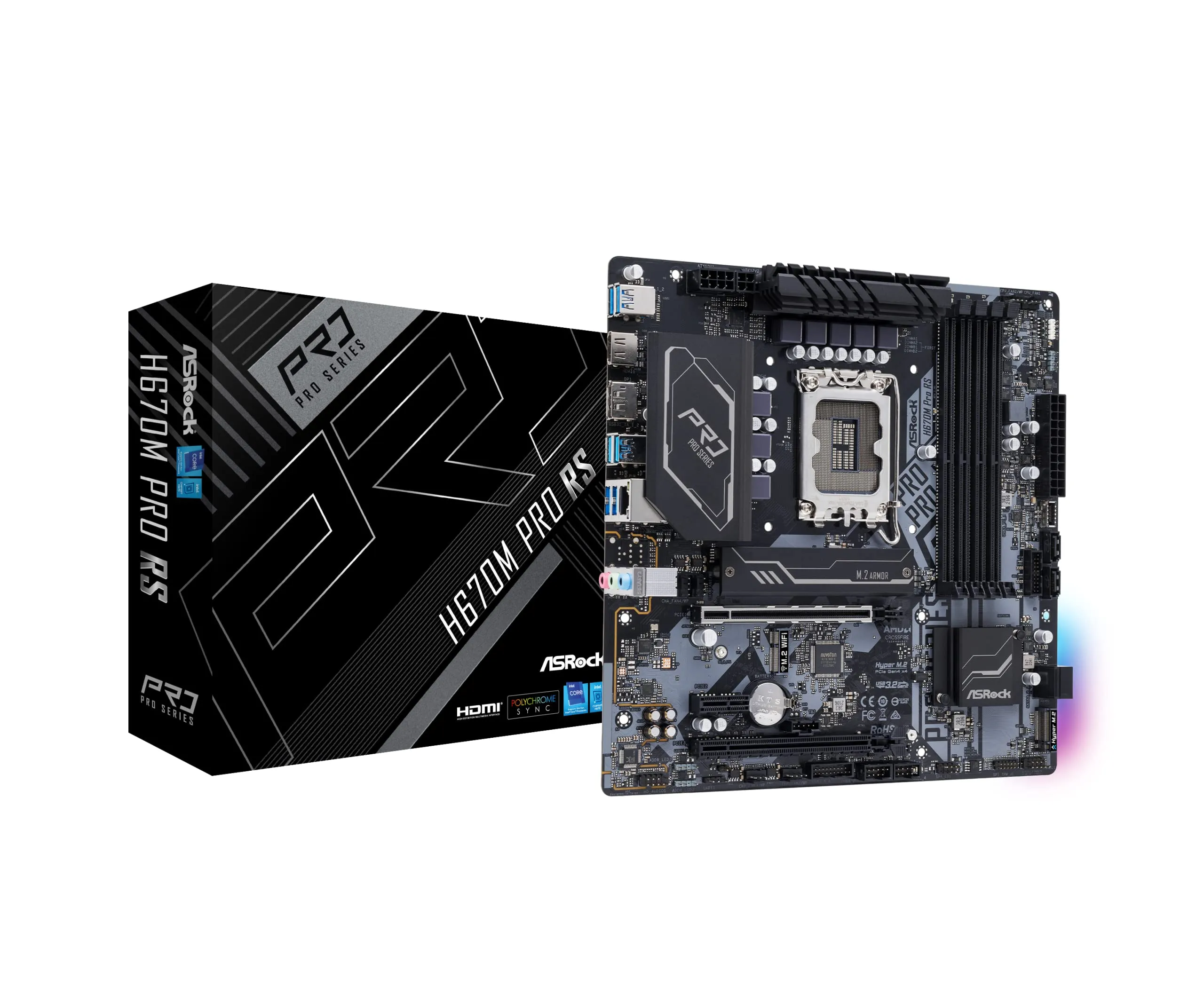 Asrock H670M PRO RS H670m Pro Rs Lga1700 Micro Atx Motherboard