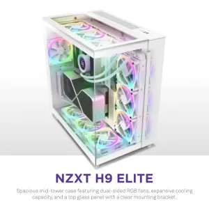 Nzxt CM-H91EW-01 Cs Cm-h91ew-01 H9 Elite Mid-tower Tg F120q Airflow Fa