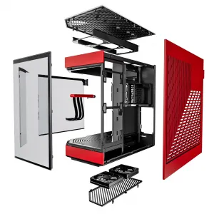 Hyte CS-HYTE-Y60-BR Cs Cs--y60-br Y60 Midtower Atx Tempered Glass Red 