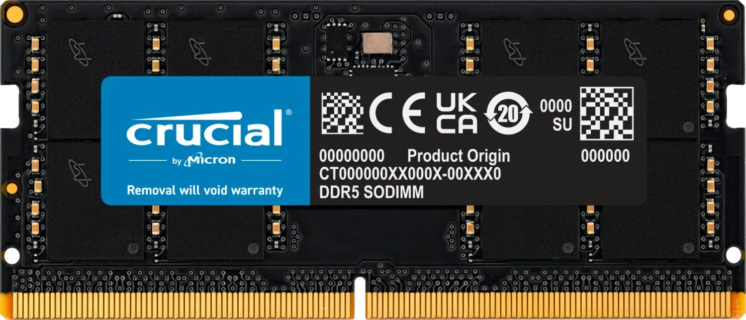 Crucial CT16G56C46S5 16gb Ddr5 5600 Sodimm Laptop Memory Module