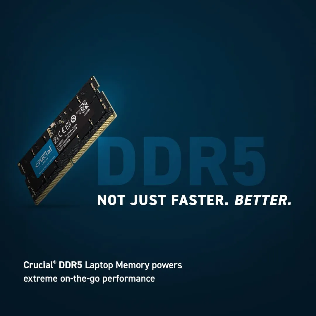 Crucial CT16G56C46S5 16gb Ddr5 5600 Sodimm Laptop Memory Module