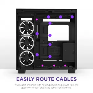 Nzxt CM-H91EB-01 Cs Cm-h91eb-01 H9 Elite Mid-tower Tg F120q Airflow Fa