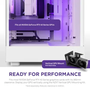 Nzxt CC-H51FW-R1 Cs Cc-h51fw-r1 H5 Flow Rgb (2023) Atx Mid Tower White