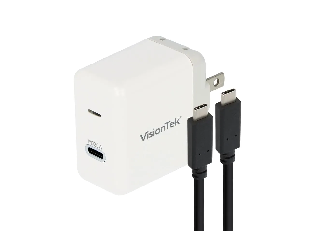 Visiontek 901553 20w Usb-c Power Adapter With 2m Charging Cable