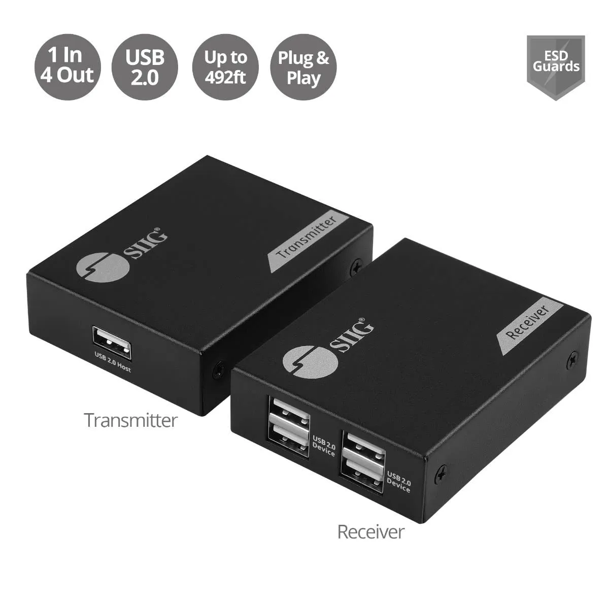 Siig JU-EX0411-S1 4-port Usb 2.0 Hub Extender