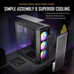 Antec P20C ARGB Cs P20c Argb Mid Tower E-atx Gaming 4mm Tg 3x120mm Pwm