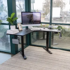 Mount-it! MI-15003 Adjustable Corner Sit-stand Desk With Memory Preset