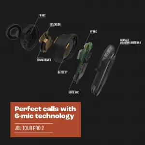 Ideastream JBLTOURPRO2BLKAM True-wireless In-ear Noise Cancelling Head