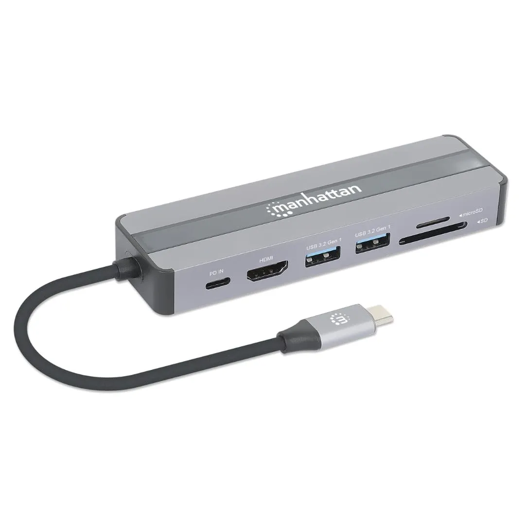 Manhattan 153928 Usb-c 7-in-1 Docking Station With Power Delivery