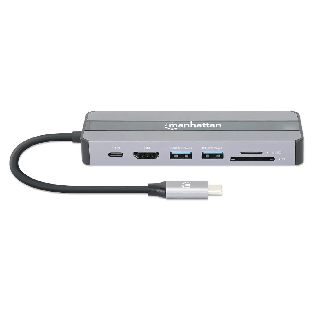 Manhattan 153928 Usb-c 7-in-1 Docking Station With Power Delivery