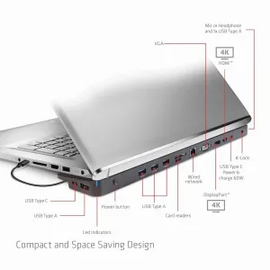 Club CSV-1565 Usb-c Triple Display Docking Station With 100w Pd 3.0