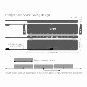 Club CSV-1565 Usb-c Triple Display Docking Station With 100w Pd 3.0