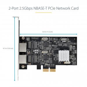 Startech PR22GI-NETWORK-CARD 2 Port 2.5g Pcie Network Card