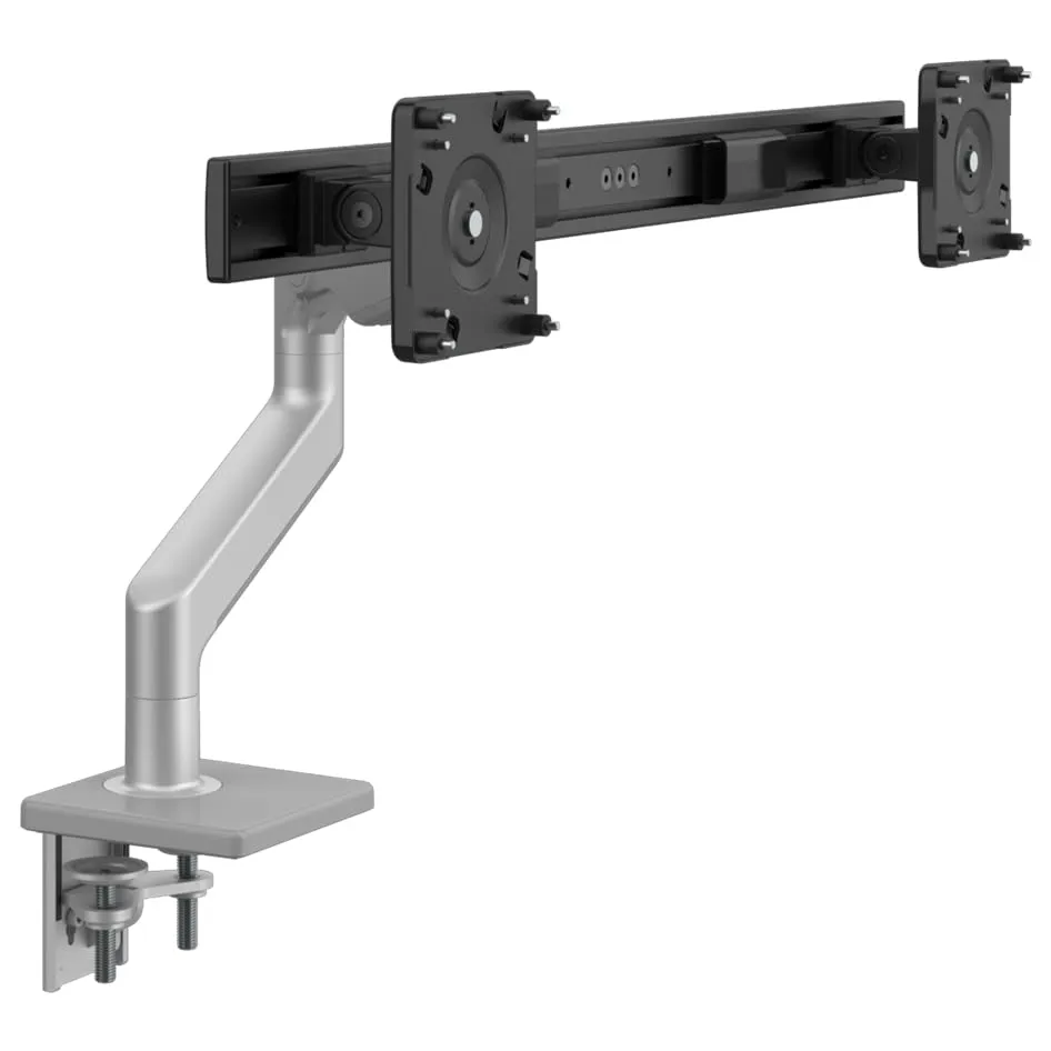 Humanscale M81DMSB2B M8.1 - Dual Mtr, Clamp, Boltgmt (slgy)