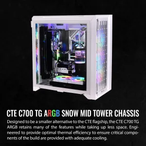 Thermaltake CA-1X7-00F6WN-01 Cte C700 Tg Argb Snow Case