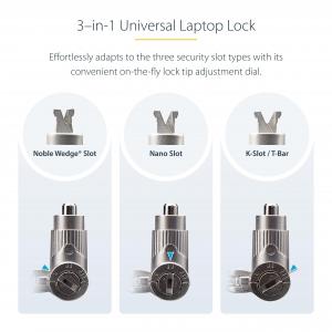 Startech UNIVK-LAPTOP-LOCK Universal Laptop Lock 6.6ft