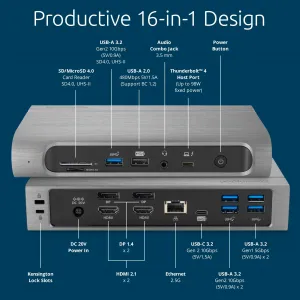 Kensington K32856NA Sd5800t Tb 4 Usb4 Quad Dock