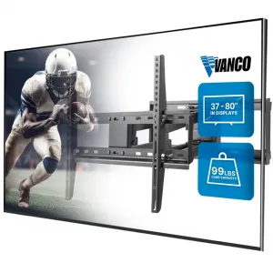 Vanco 0002-2107 Heavy-duty Full Motion Tv Wall Mount For 37