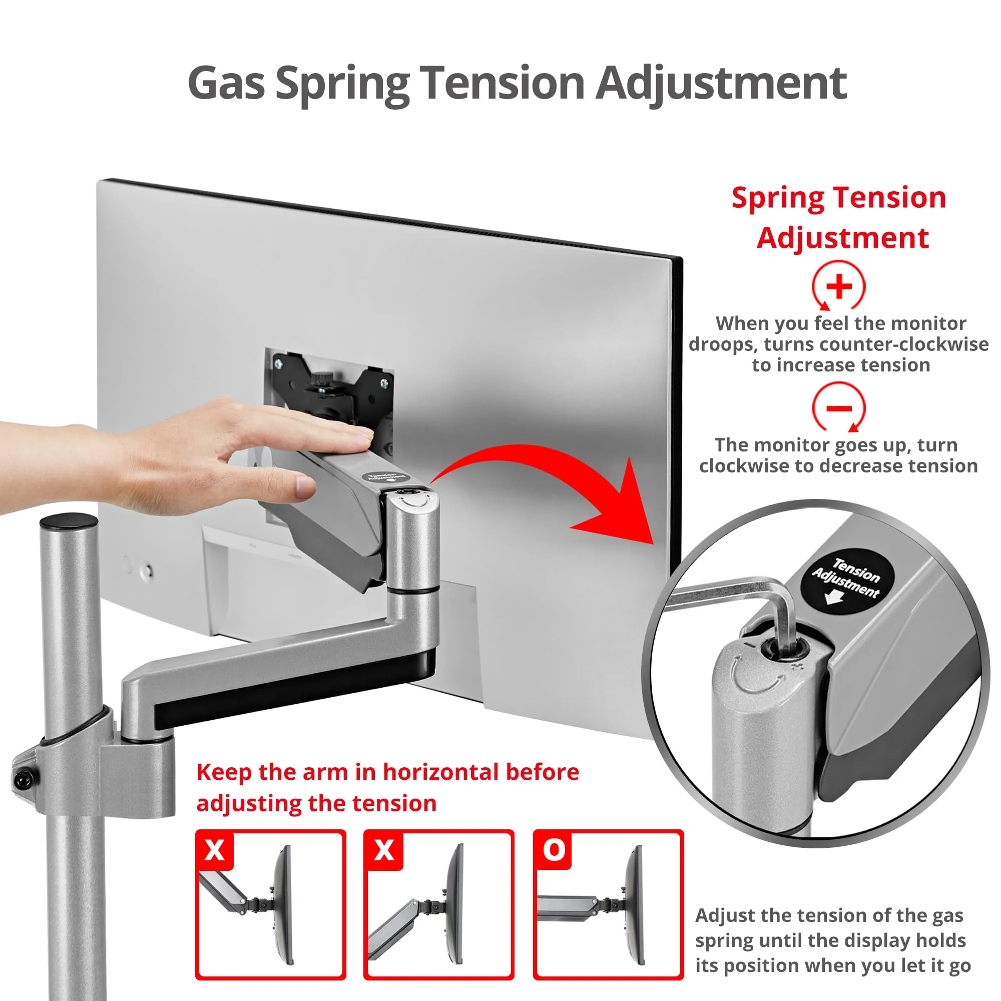 Siig CE-MT3R11-S1 Dual Stacked Monitor Arm Desk Mount For 17-32 Inch M