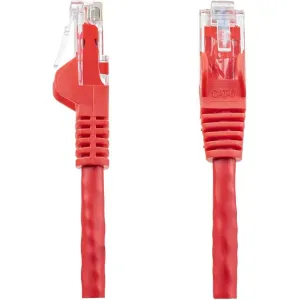 Startech N6PATCH12RD 12ft Cat6 Ethernet Cable - Red Snagless Gigabit -