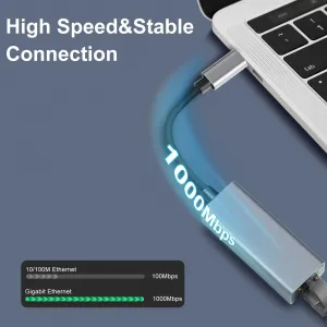 Adesso AUH-5000 Usb-c Ethernet Adapter - Compact  Fast Connectivity