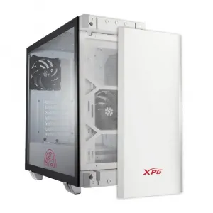 Adata 15260045 Invader Mid-tower Pc Case White Atx Tempered Glass Side