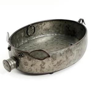 Urban Market Rustic Silver Figural Pig Serving Tray - 20.5