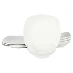 Gibson 136824.08R Home Zen 8-piece Ceramic Dinnerware Set - Matte Whit