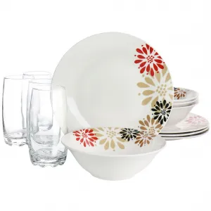 Gibson 135397.12 Everyday Osaka Blossom 12-piece Dinnerware Set