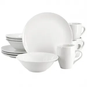 Gibson 142572.12 Home Wintercap 12-piece Ceramic Dinnerware Set