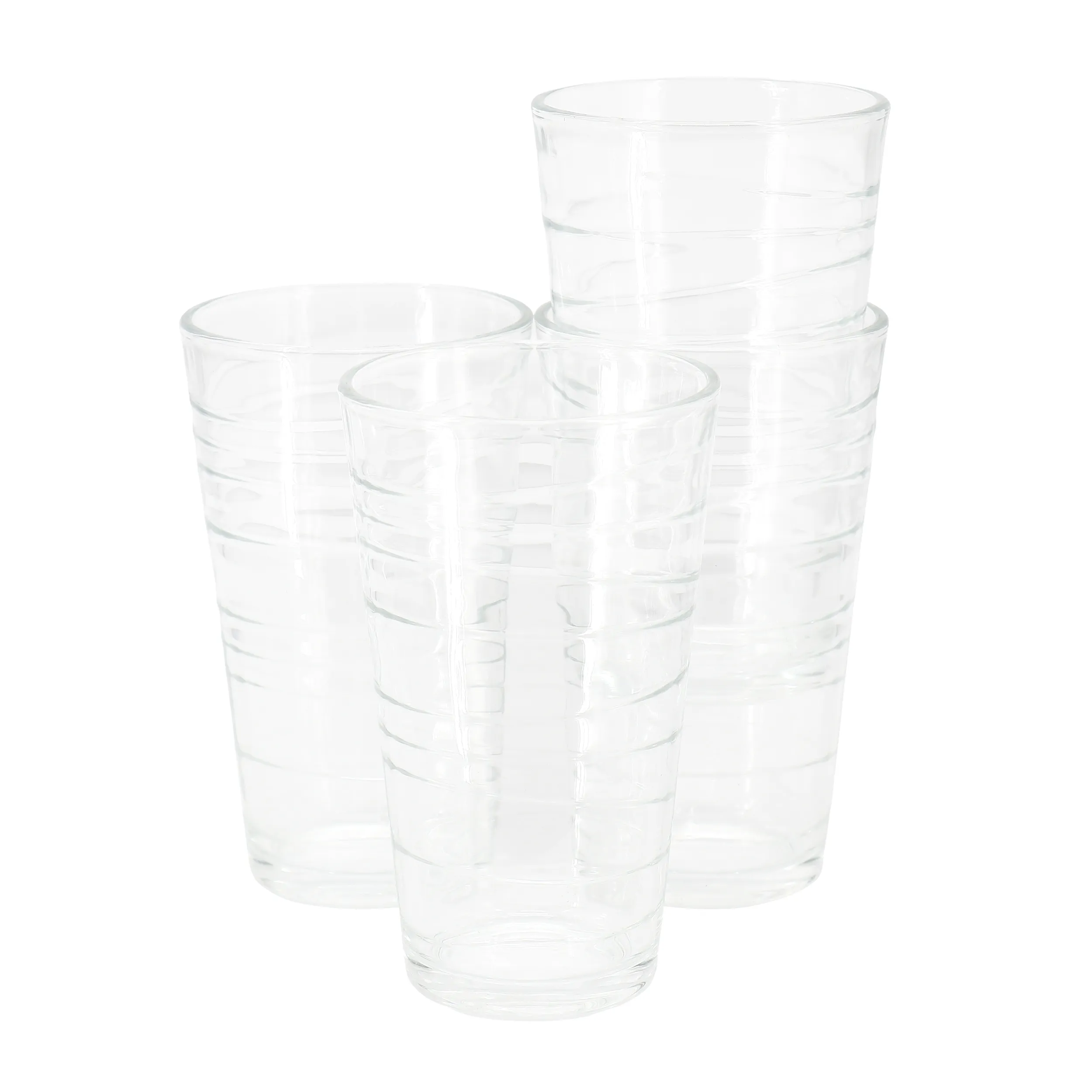 Gibson 141406.04 Home 4 Piece 16 Ounce Swirl Glass Tumbler Set