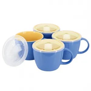 Gibson 142550.01 Home On The Go 4 Piece 25 Ounce Stoneware Soup Cup Se