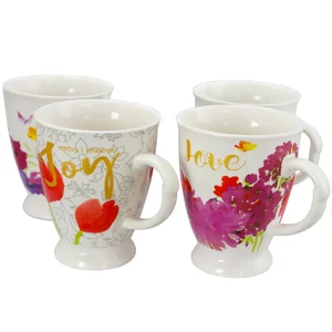 122822.01 | Gibson Home Bold Floral Cup Set - 4 Assorted