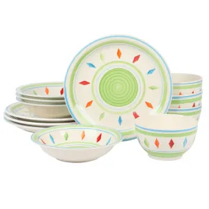 Gibson 134039.12 Home Heidy Colorful 12 Piece Dinnerware Set