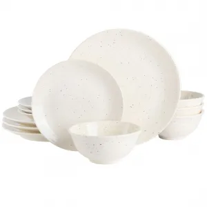 Gibson 97360.12R Elite Ramapo 12-piece Dinnerware Set - White Speckle