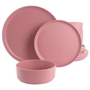 Gibson 135730.12 Home Canyon Crest 12-piece Melamine Dinnerware Set - 