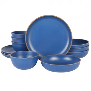 Gibson 136596.12 Home Rockabye 12-piece Melamine Dinnerware Set