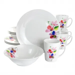 Gibson 124411.12 Home Vineyard Rose 12-piece Dinnerware Set