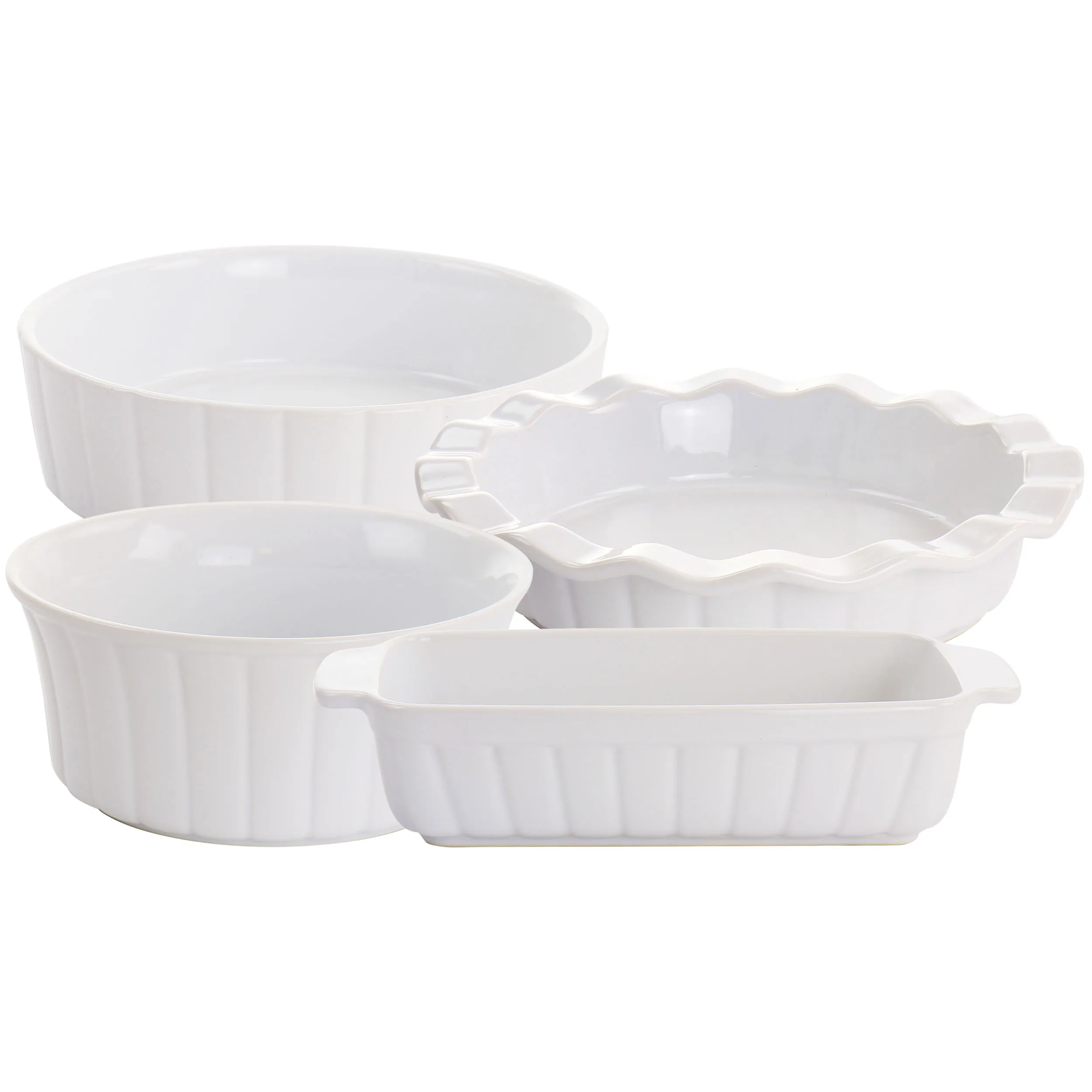 Gibson 131667.04 Elite Gracious Dining 4-piece Bakeware Set - White