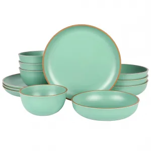 Gibson 136595.12 Home Rockabye 12 Piece Double Bowl Melamine Dinnerwar