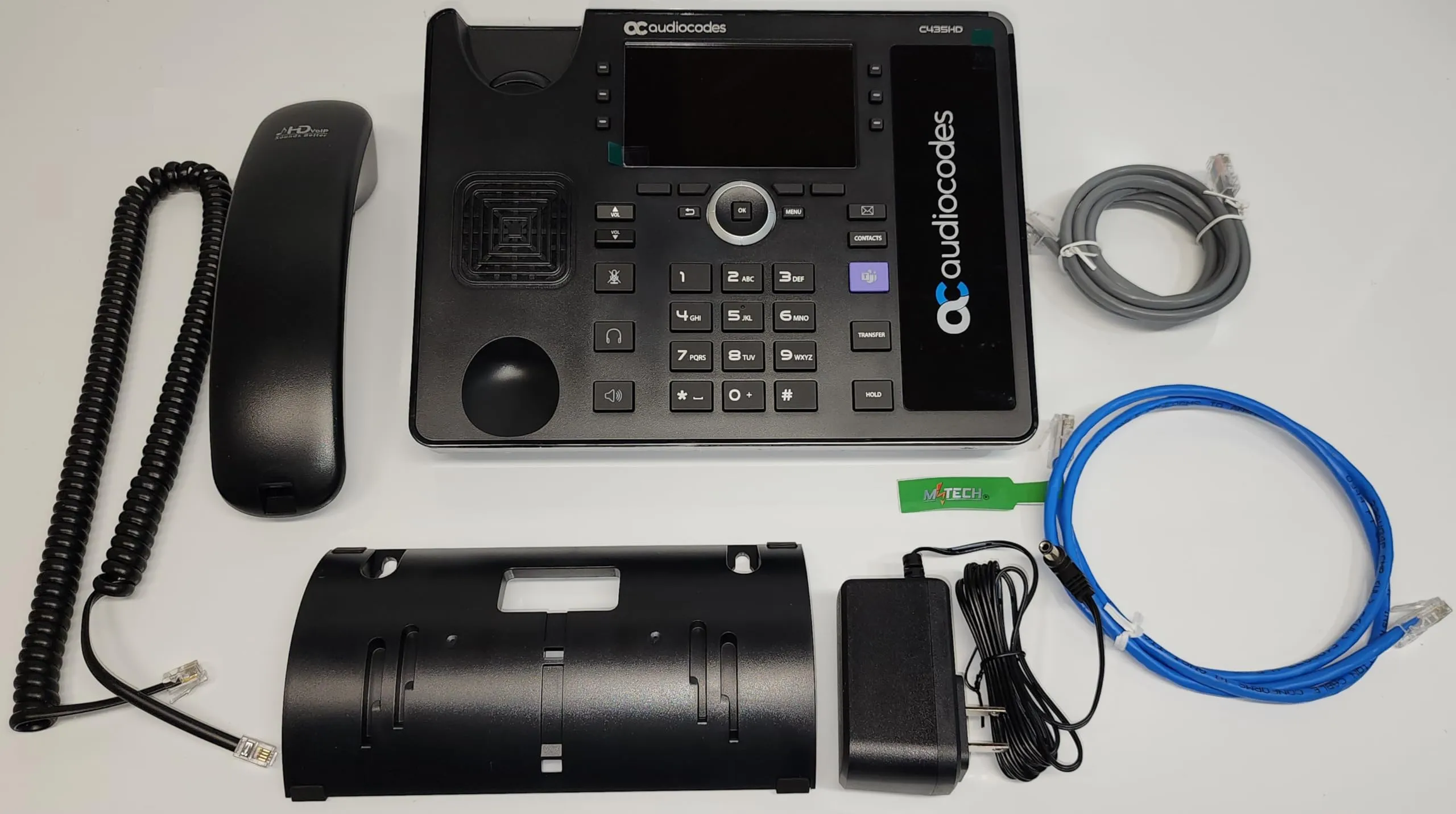 Used Audiocodes TEAMS-C435HDPS-R C435hd-r Poe Ip Phone With External P