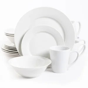 Gibson Noble Court 16 pc Dinnerware Set - White - Fine
